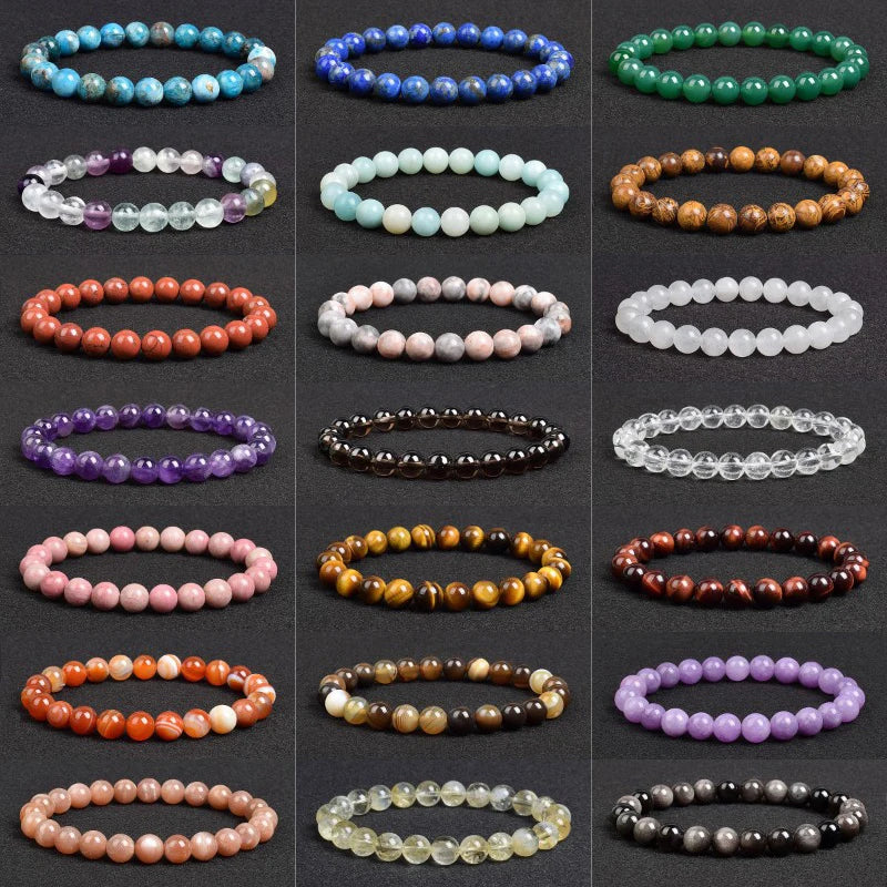 Genuine Natural Stone Bracelet 8mm