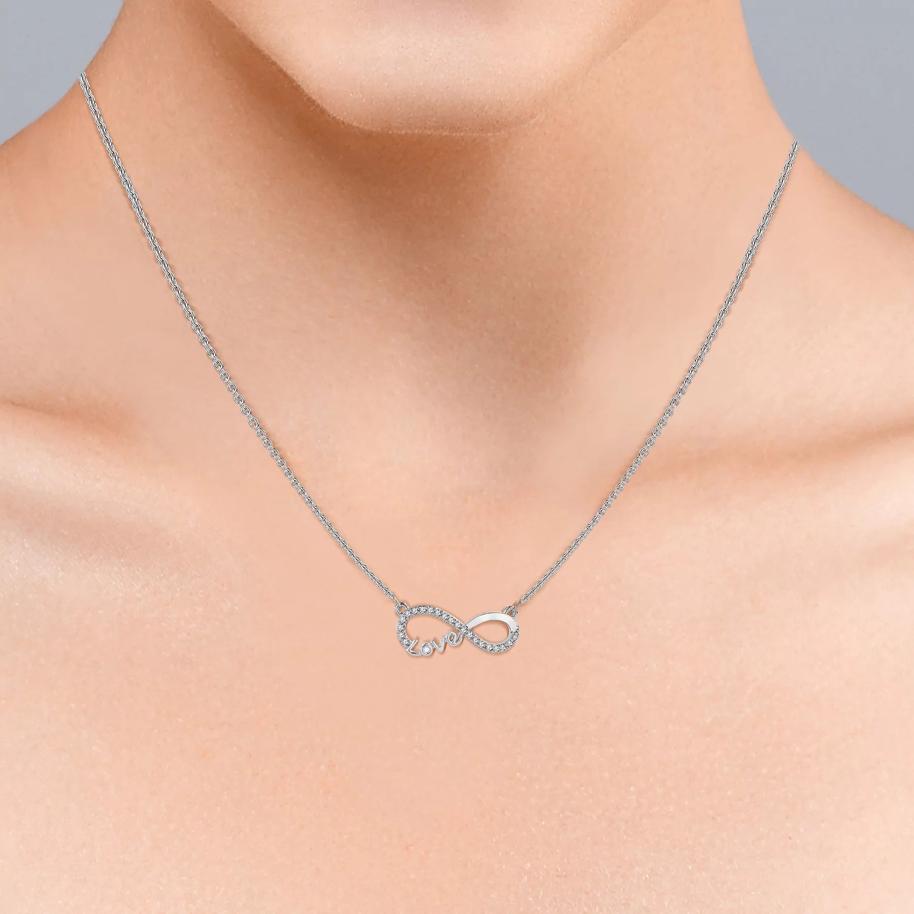 Infinity Love Pendant Necklace - Meaningful Jewelry for Her - Anniversary Gift in 18K Yellow Gold Plated